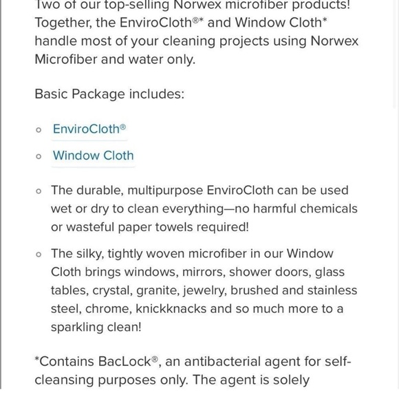 Norwex Basic Package, EnviroCloth & Window Cloth Set, Graphite & Amethyst NIP - Picture 2 of 5